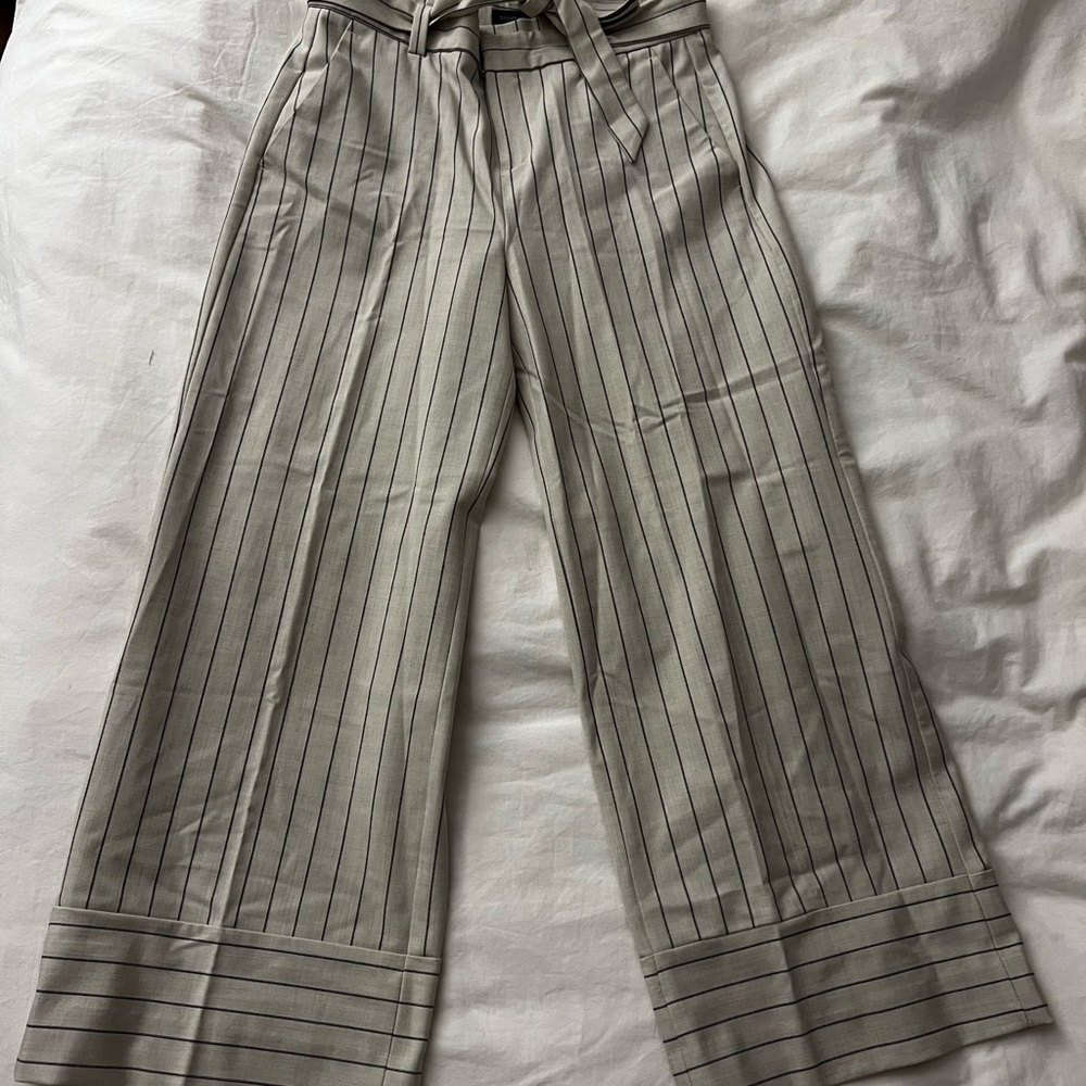 Banana Republic Beige Striped Pants